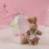 Set gift "Bunny in the dress" soap pink roses 5 pcs, dew 7x7x12 cm