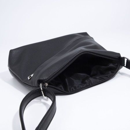 Bag Cross-Bodi with a zipper, black color-4