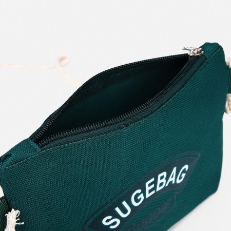 A backpack with a zipper, an outer pocket, a set of a chover, bag, green color-12
