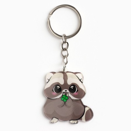 Acrylic key -keychain "I am bringing happiness and luck", 9.7 x 4.5 cm-1