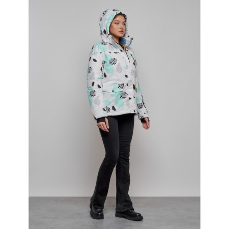 Ski jacket female, size 46, gray color-17