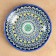 Plate of the Rishtan ceramics "Flowers", 26 cm, blue mix