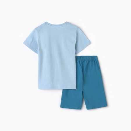 Set for a boy (T -shirt/shorts), Blue/Indigo color, height 104 cm-4