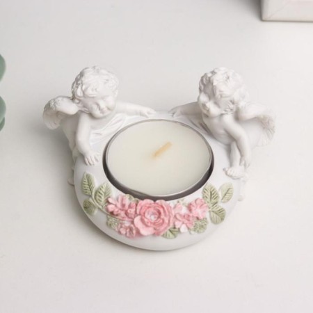 Souvenir "2 Angel with a candle" 5.5x9x7 cm-4