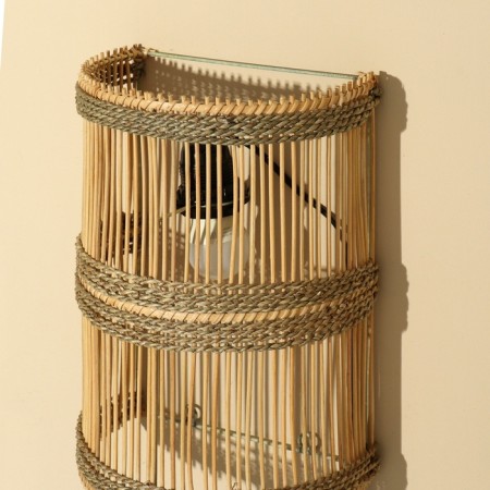 Lamp wall -mounted from the rattan "Kahaya" 1x120W, E27, 20x14x32 cm-2