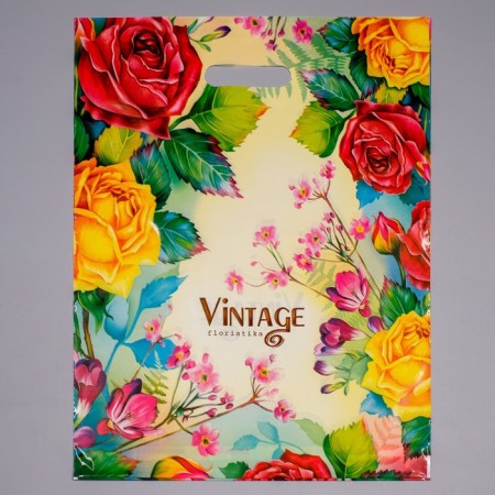 Package "Vintage", polyethylene with a cut pen, 60 μm, 38 x 47 cm
