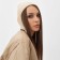 Women's cap with a rabbit hair, p. 56 cm, beige