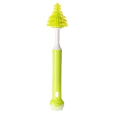 Brush for a nipple and dummy, green color