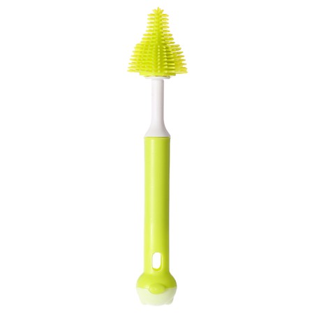 Brush for a nipple and dummy, green color