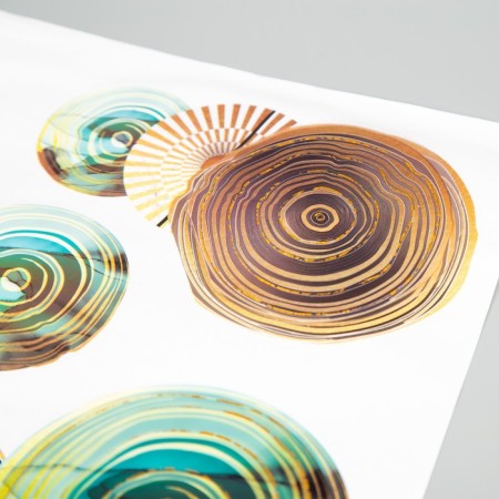 Plastic sticker interior 3D "Texture" 52x35 cm-1