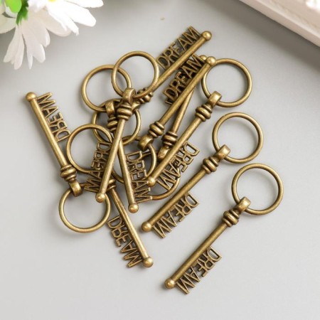 Decor Metal for creativity "Key to Dream" under brass (G0525)-1