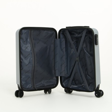 Small suitcase 20 "On a zipper, code lock, 4 wheels, color gray color-7