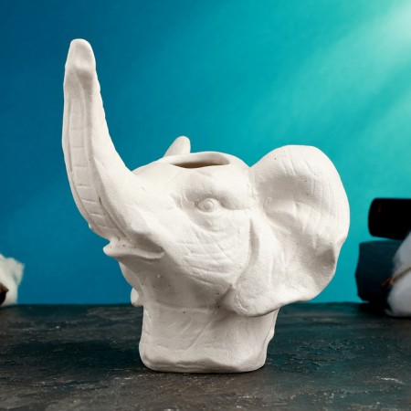 Kashpo - Vase "Elephant" White, 13x12x15cm