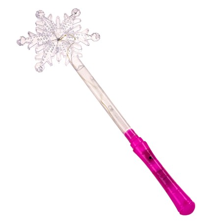 Light rod "Snowflake", pink color-1
