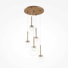 Suspension lamp Maytoni Mod521PL-05G, 5XG9, 20W, 58x58x344.1 cm, Color Gold