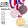 Medal thematic "swimming", silver, d = 3.5 cm