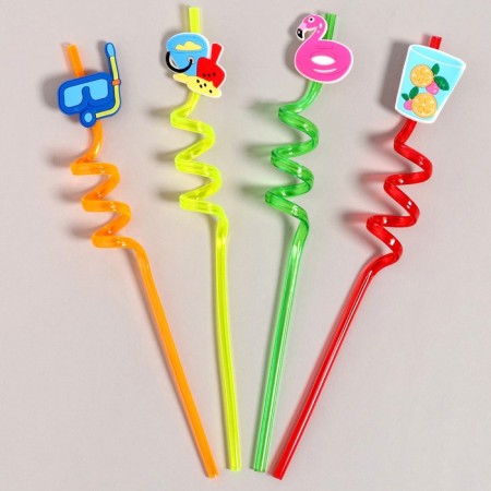 Pipelines for the cocktail "Gawaii vacation", set 4 pcs