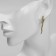 Earrings with rhinestones Xuping snake, voluptuousness, white color in gold