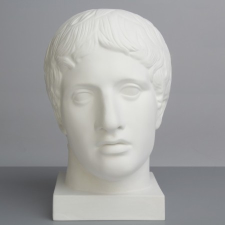 Gypsum figure Doriphore head, 21 x 29 x 35 cm-1