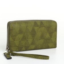 Women's wallet with lightning, green color