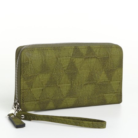 Women's wallet with lightning, green color