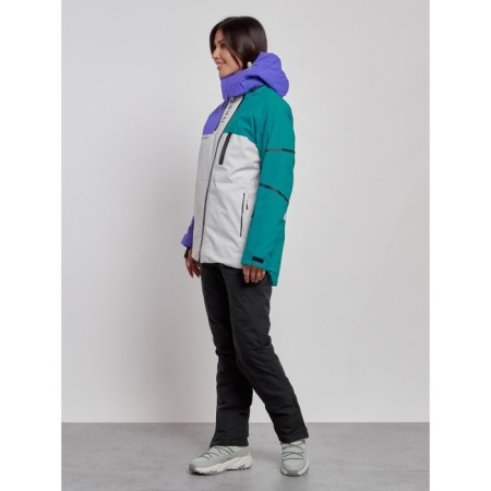 Ski costume female winter, size 48, dark green color-8