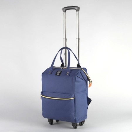 Bag-rug 2 in 1 on wheels 18 ", lightning department, external pocket, blue color-1