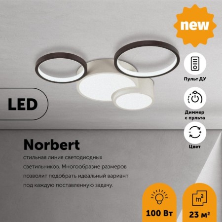 Ceiling chandelier Norbert LED 64W 4224LM, with DU
