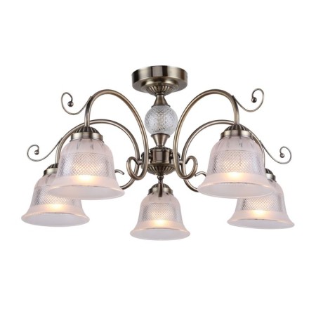 Vetus chandelier, 5x40W E14, bronze color