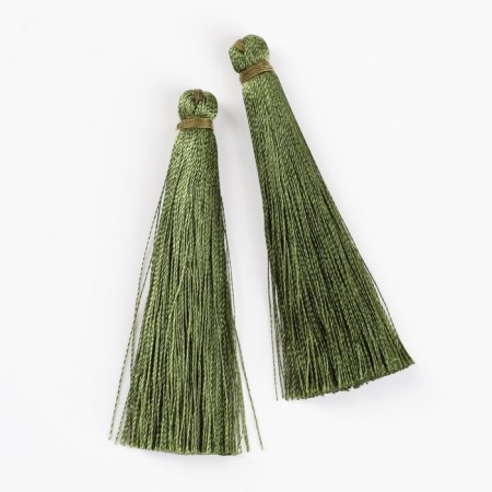 Suspension decorative “brush”, set 2 pcs., L brush 6.5 cm, grass-green color