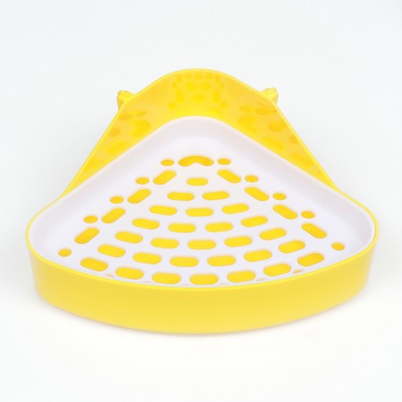 Corner toilet for rabbits and ferrets, 24 x 18 x 11 cm, yellow-1