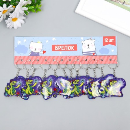 PVC keychain "Dragon with gems" Soft 5.1x5.3 cm-2