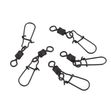 Twal with a fastener Namazu Pro Rolling Ribbed Swivel, Carbon, Size 1. Test-78 kg-2