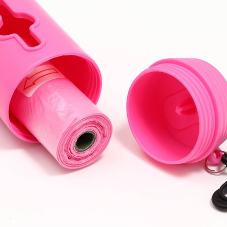Container for cleaning packets for dogs 7 x 4 cm, pink-1