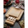 Set for the supply of cheese "Maasdam", 4 knives, bamboo