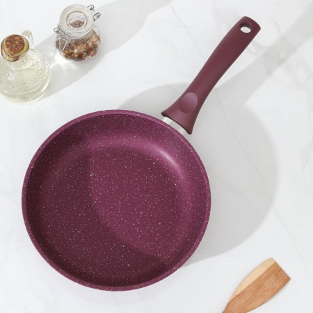 Trendy Style pan, d = 22 cm, plastic handle, anti -stick coating, purple color-1
