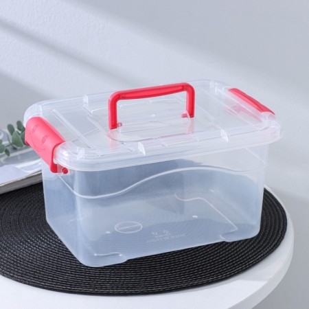 Plastic storage container with a “diplomat” lid, 25 × 17.5 × 13 cm, color mix-5