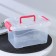 Plastic storage container with a “diplomat” lid, 25 × 17.5 × 13 cm, color mix
