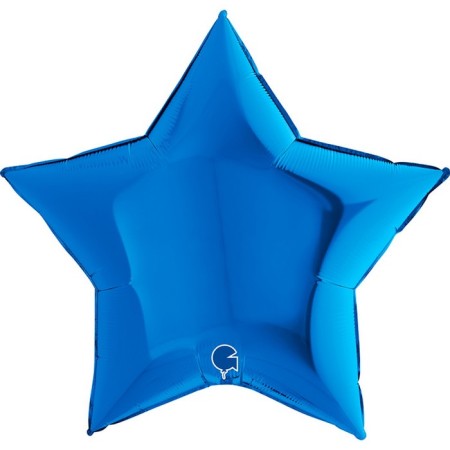 Foil ball 9 "Blue star", mini-figure