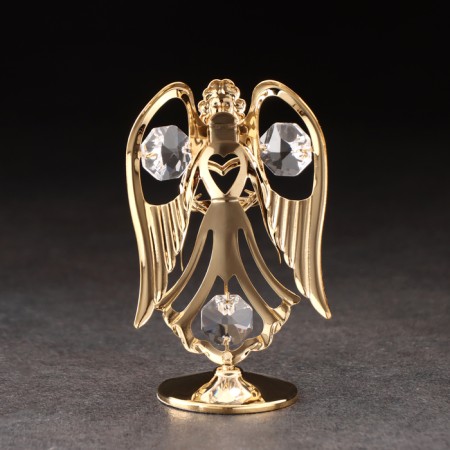 Souvenir "Angel with the heart", on a stand, with crystals, 5x4x9 cm-2