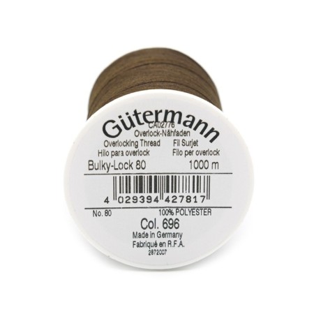Bulky-Lock 80 Textured thread, 1000m, 730808 (696 dark chocolate)-1