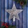 Top "Star" festive decor, 18x18 cm, silver