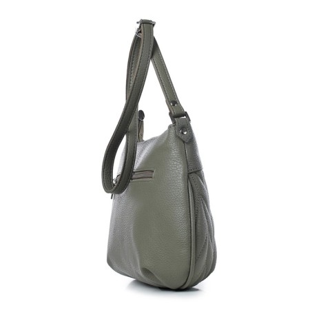 22322 Women's bag, 31x20x8 cm, leather claim, olive-2