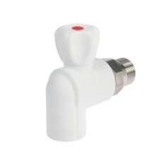 Balling tap for Zein radiator, polypropylene, corner, d = 25 mm x 3/4 
