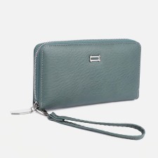 Women's wallet with lightning, green color