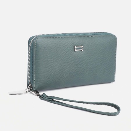 Women's wallet with lightning, green color
