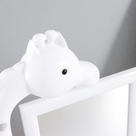 A table lamp with a photo frame, a mirror "Giraffe" LED 3W USB RGB white 17x8x30 cm Risalux-11