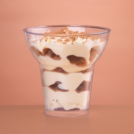 The form of plastic disposable for the cup buffet, 250 ml, transparent, 10 pcs/units.-1