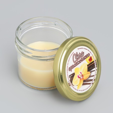 Candle in the bank Aromatic "Vanilla Caramel", 5x6 cm, 120 g-1