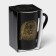 Porcelain shade mug "Bunny", 380 ml, black color